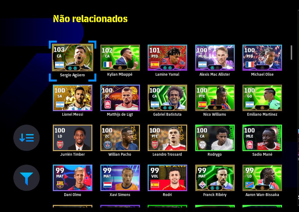 CONTA eFOOTBALL STEAM | FORÇA 3180 | GULLIT 107, ROMÁRIO 105, MODRI E DE BRUYNE