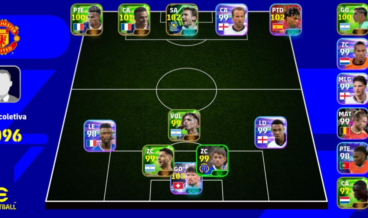 CONTA EFOOTBALL | FORÇA 3096 | 6,7M GP + 4.625 MOEDAS | TIME COMPLETO