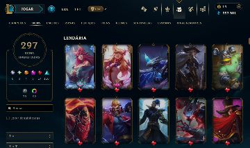 LVL 300 | 297 SKINS | 1KK DE AHRI | MUITAS BORDAS RARAS | EMOTE GM/MESTRE E MAIS