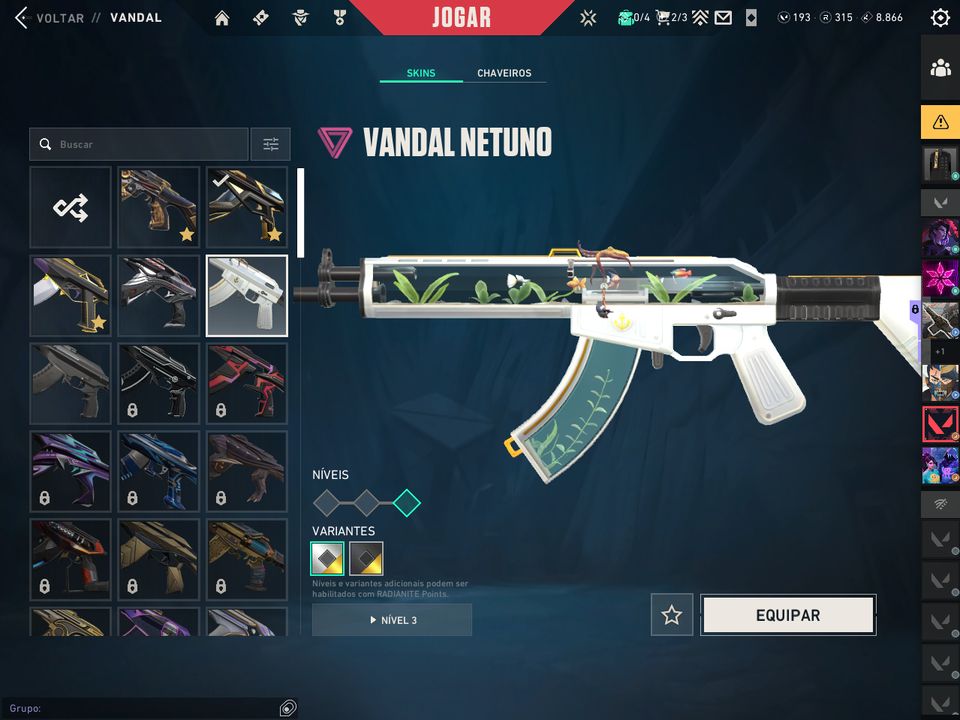 CONTA VALORANT VARIAS SKINS, FULL-INFO