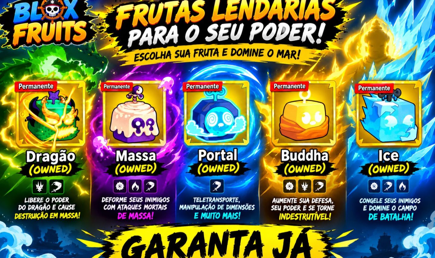 CONTA DE ROBLOX À VENDA! FOCADA EM BLOX FRUITS! FRUTAS PERMANENTES!!