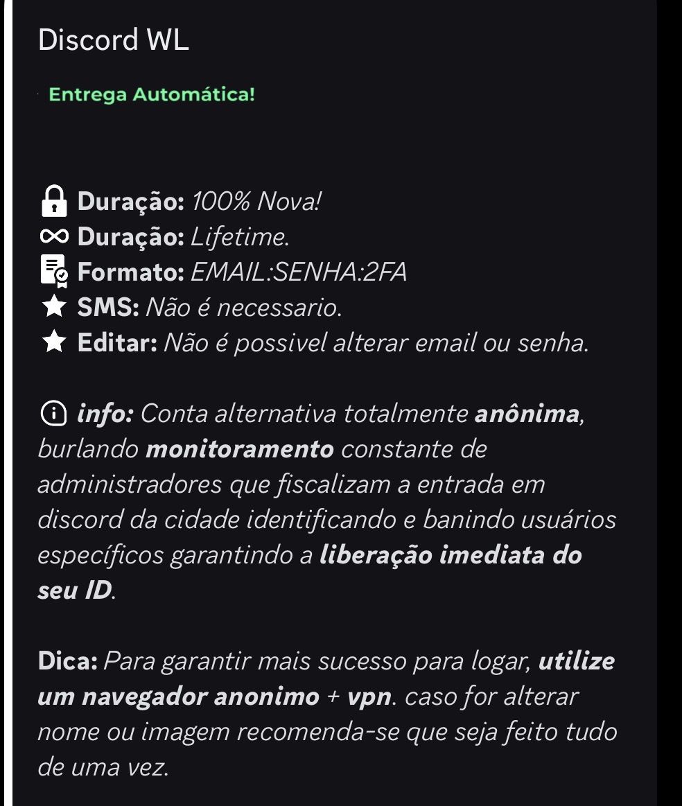 Discord com +30 dias de criação