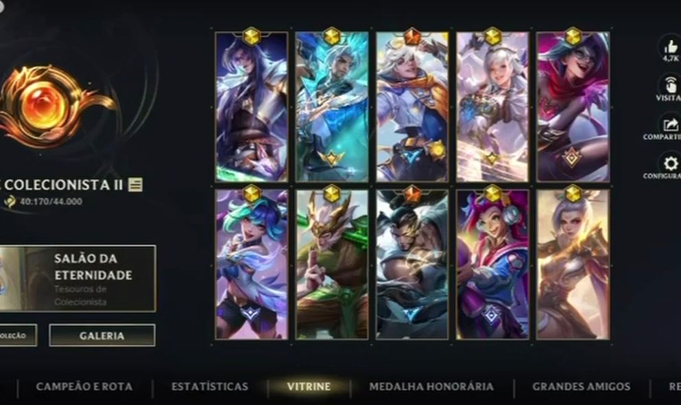 Conta Wild rift com Lux prestígio e Yasuo prestigio