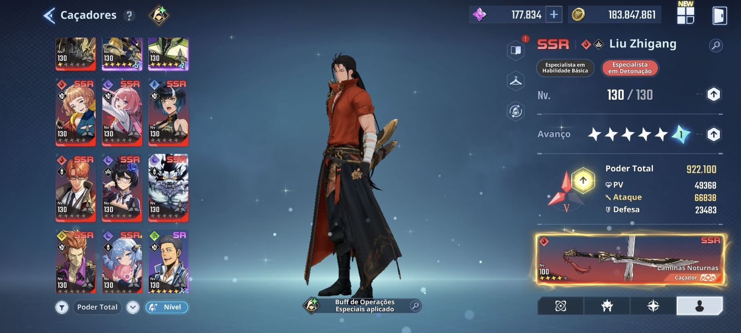 Solo leveling Arise nv140 +190k núcleos + comp de trevas, vento e fogo c5