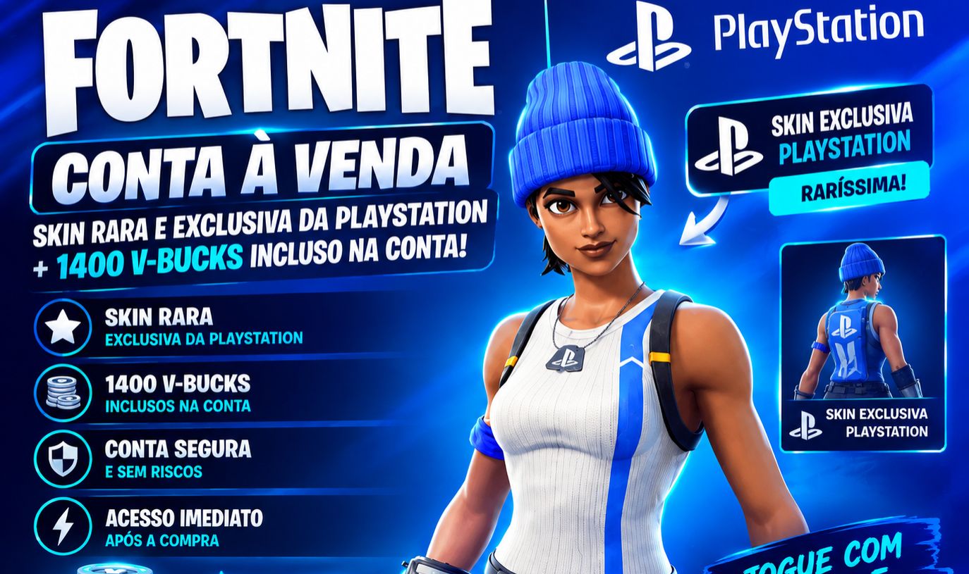 CONTA FORTNITE COM SKIN RARA DA PLAYSTATION EXCLUSIVA (NUNCA VOLTOU)
