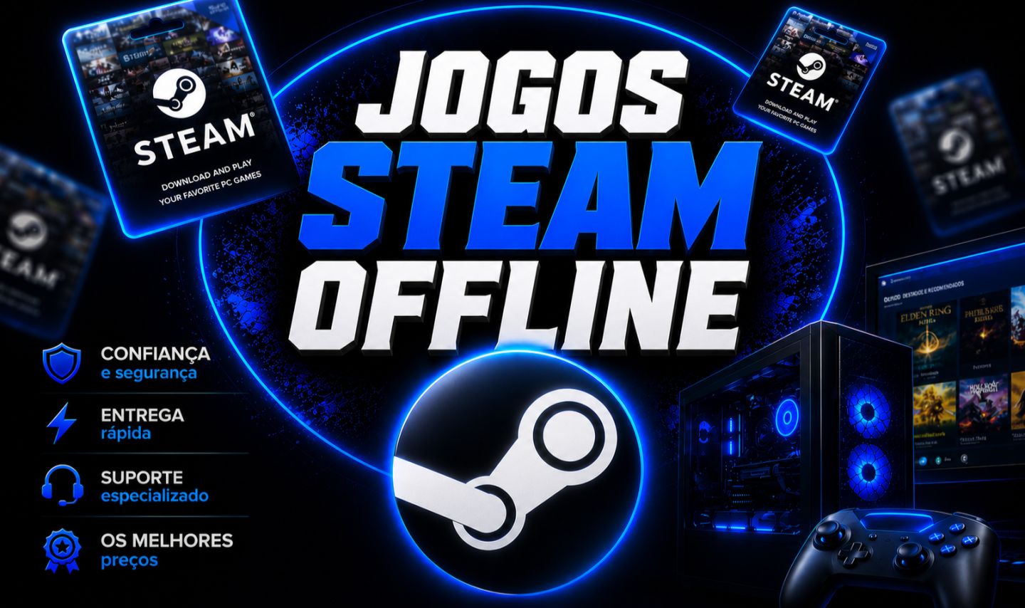 JOGOS STEAM OFFLINE - PROMOÇÃO + BRINDE