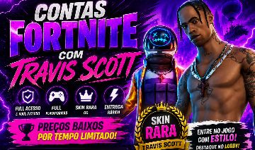 Conta Fortnite travis Scott OG Full Acesso + Skin Rara