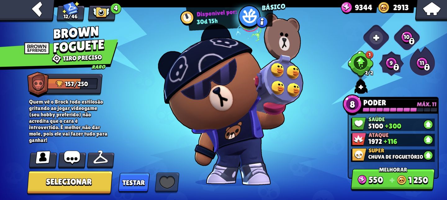 Conta Brawl Stars | 8.647 Troféus | 19 Brawlers | Várias Skins