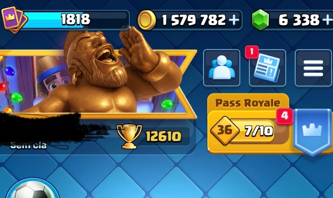 CONTA CLASH ROYALE RARA 12.500 TROFÉUS | 22 EVOS | 6K GEMAS | 8 ANOS