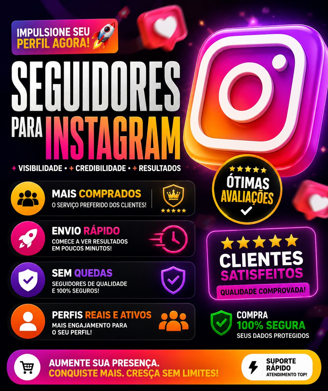 [MENOR PREÇO] SEGUIDORES INSTAGRAM - CURTIDAS E VIEWS + BRINDE