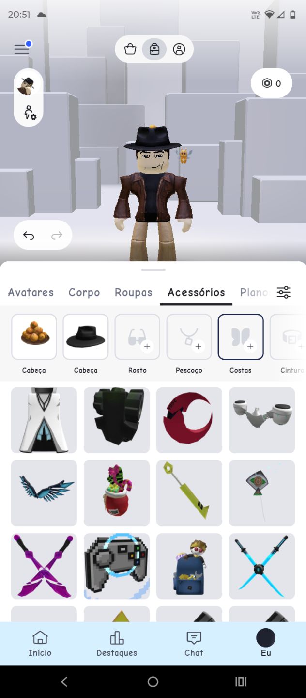 Conta Roblox Completa: Roupas 3D, Cabelos, Corpos, Acessórios e Emotes!