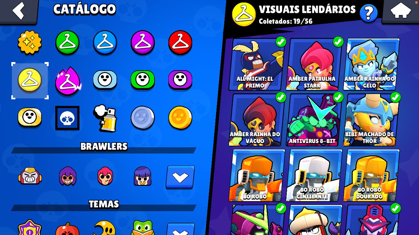 CONTA BRAWL STARS ANTIGA COM 8 ANOS DE JOGO E BASTANTE SKIN