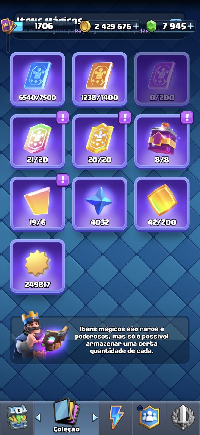 CONTA CLASH ROYALE UPADA COM ARENA ALTA | 12800 TROFÉIS | TODAS AS CARTAS