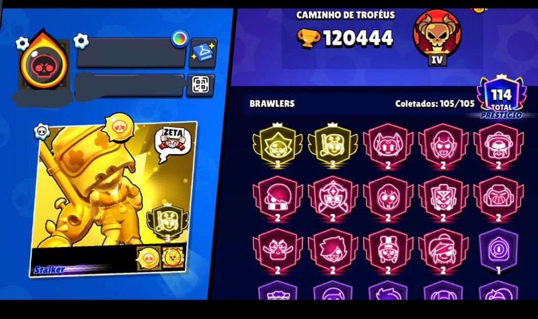 Conta Brawl Stars com TUDO DO JOGO, todos os brawlers upados, última fama.