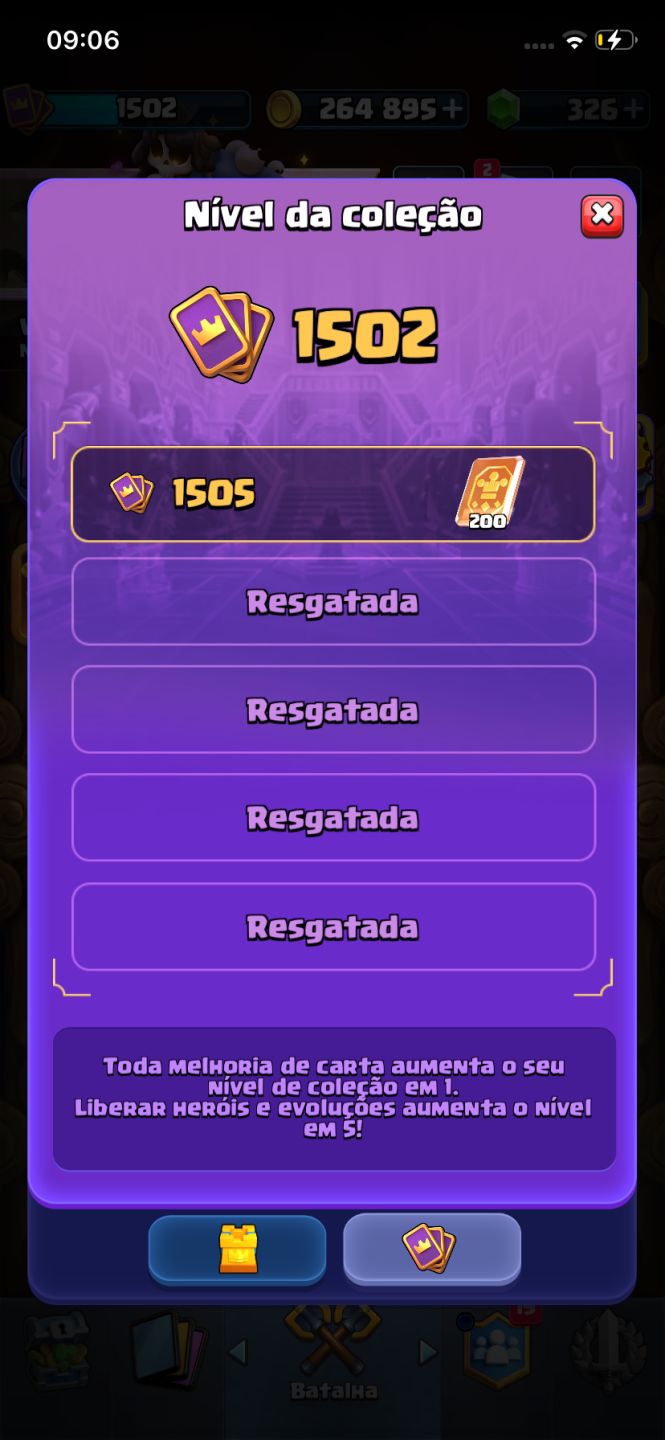 CONTA CLASH ROYALE PICO 12.009 TROFÉUS + COLEÇÃO COMPLETA
