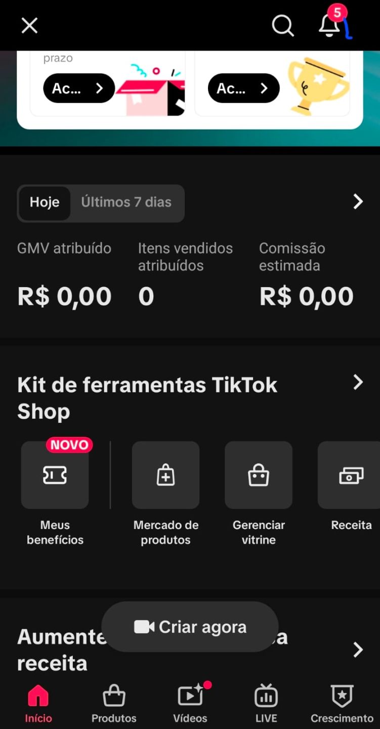 Contas Tiktok Shop Br Ativo +2000 Seguidores Reais