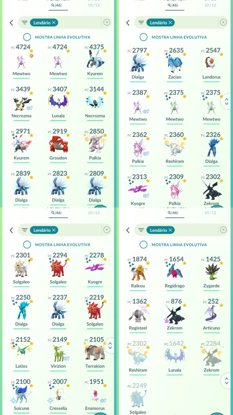 CONTA POKÉMON GO COM FUSÃO NECROZMA LUNALA&SOGALEO+FUSÃO KYUREM ZEKROM&RESHIRAM