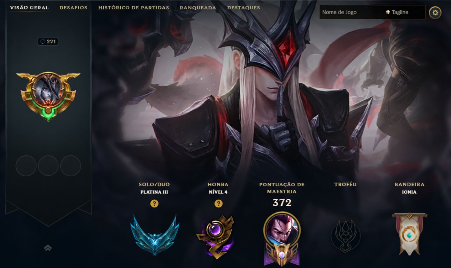 Conta League of Legends LoL e Wild Rift