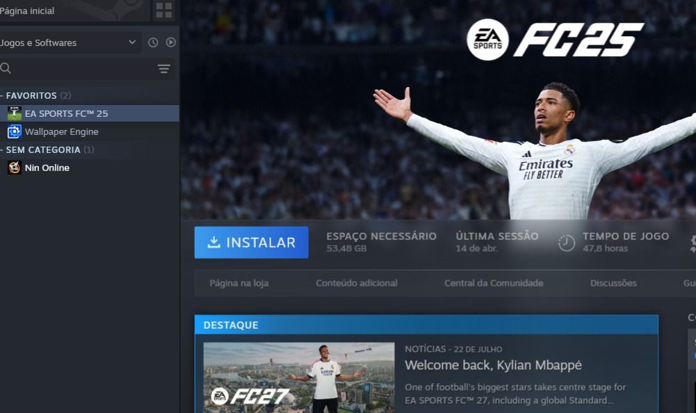 CONTA STEAM COM WPP E EA 25