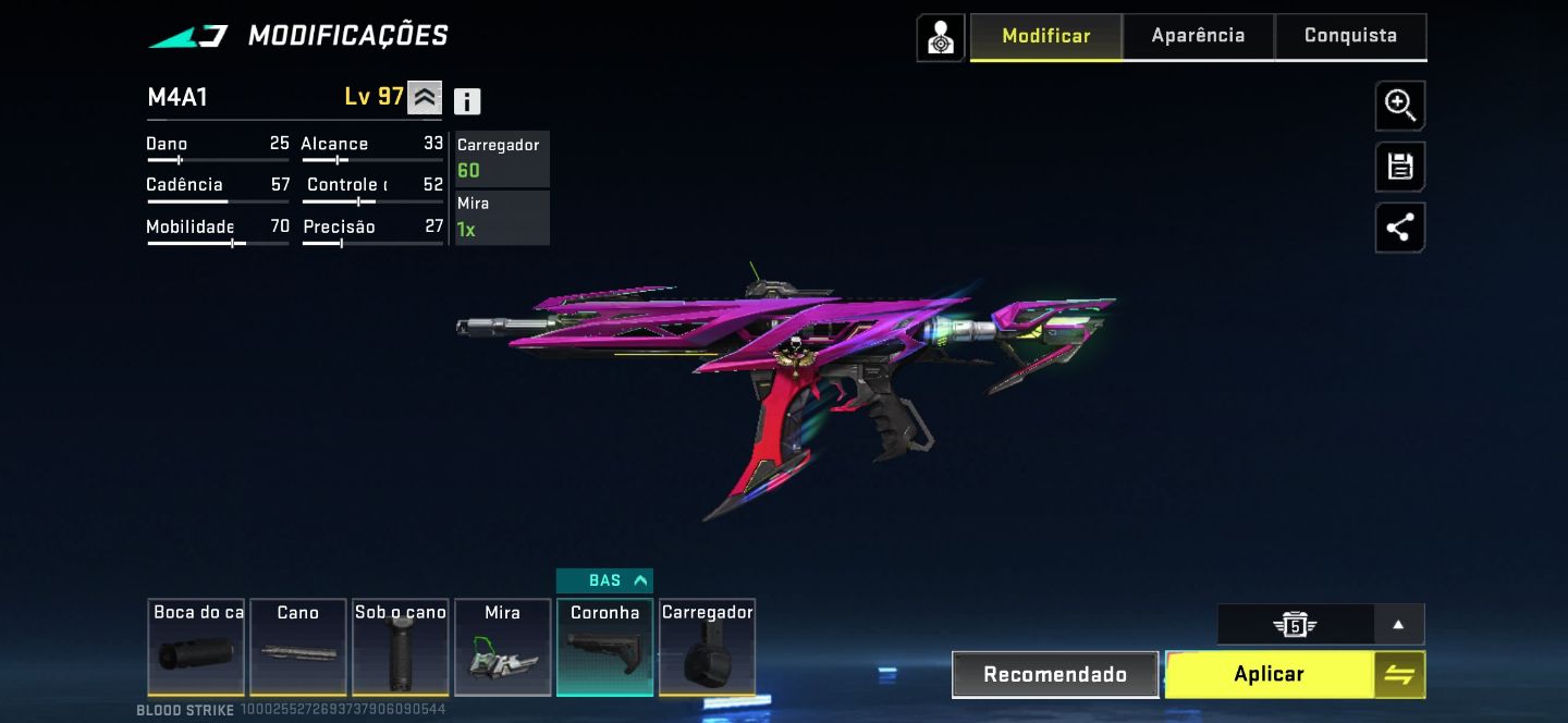 Conta Blood Strike . Muitas skins ultra, lendárias e colab. Com cartão renome.