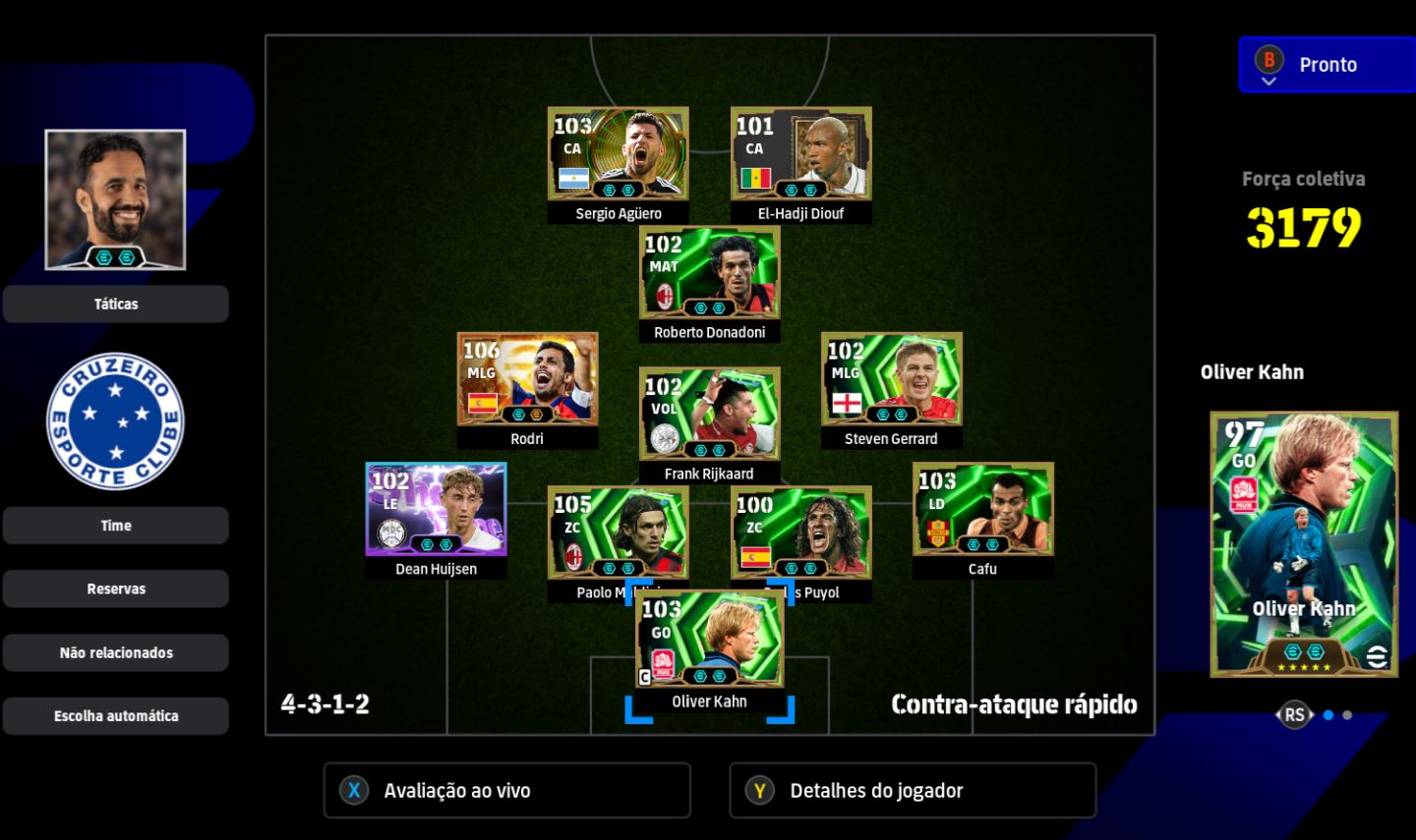 CONTA EFOOTBALL PCSTEAM FORÇA DO TIME 3212