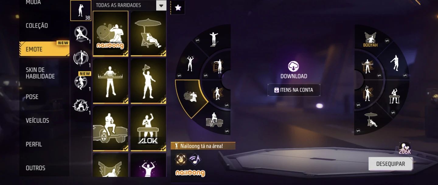 Conta Antiga Boa e Barata com Bastante Skins Feminina,ump e Xm8 Att + 355 Peitas