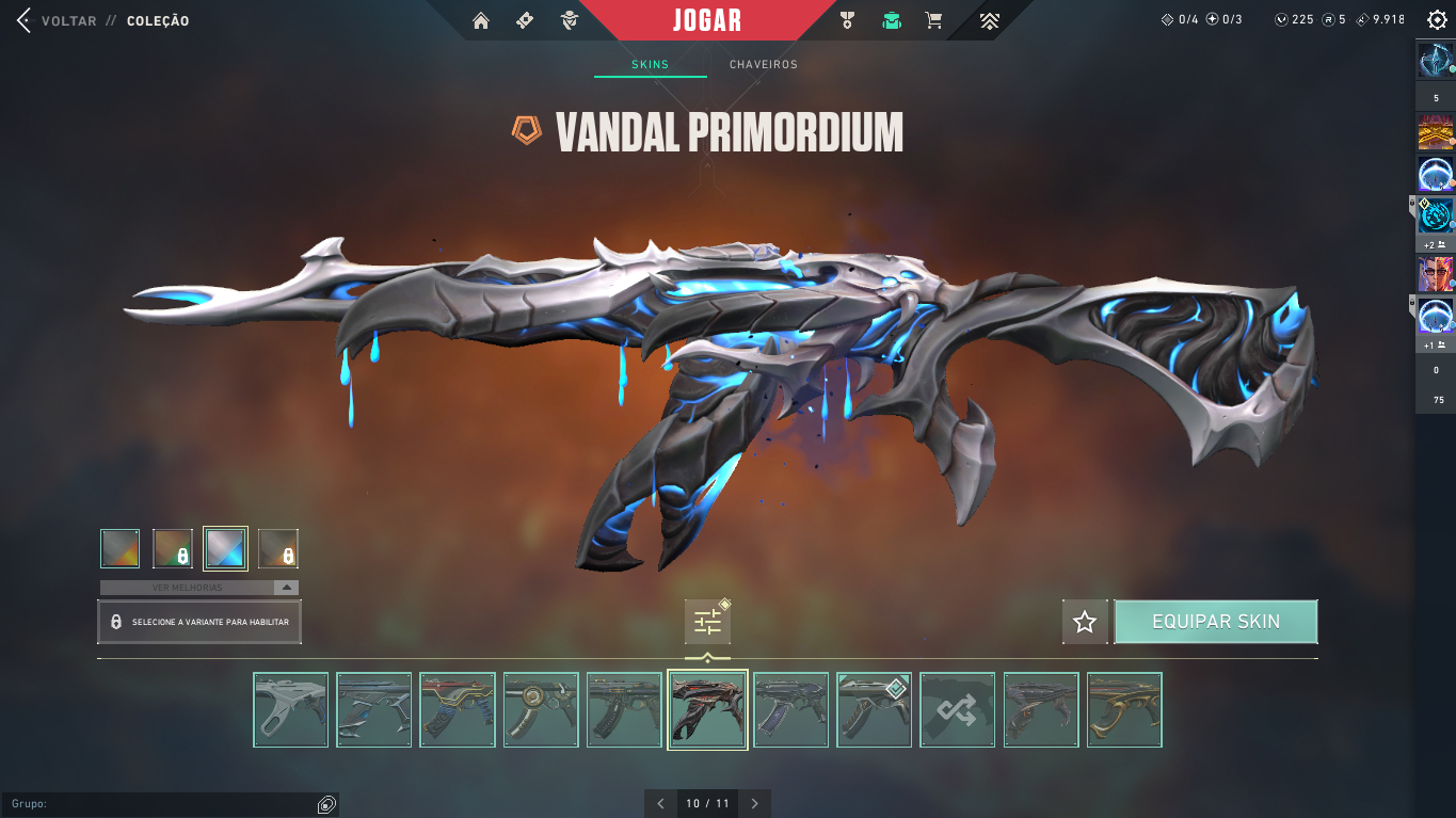 CONTA VALORANT 2.4K GASTOS, 15 SKINS DE VANDAL, 4 FACAS