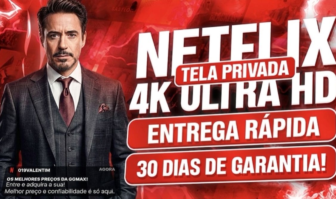 NETFLIX 4K - TELA PRIVADA EXCLUSIVA POR 30 DIAS