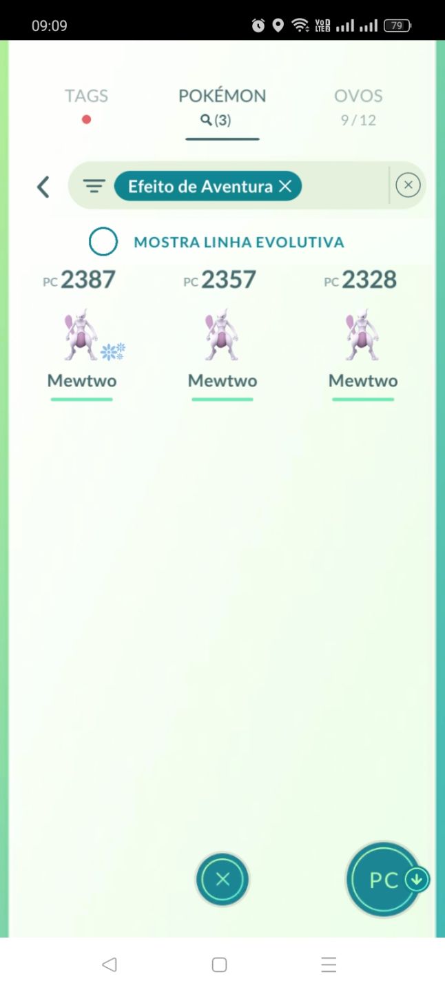 Nível 47 e9 mewtwo,armadura e 3 mewtwo normal 1 mewtwo normal 100%,
