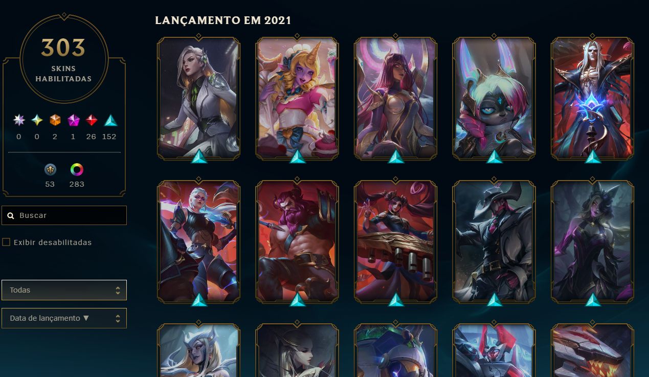 CONTA LEAGUE OF LEGENDS COM 300+ SKINS