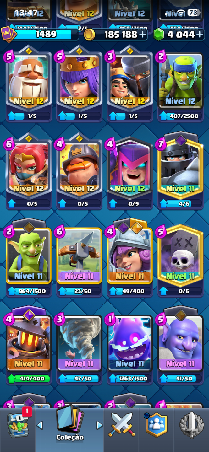 Conta Clash Royale 10560 troféus,4 mil joias