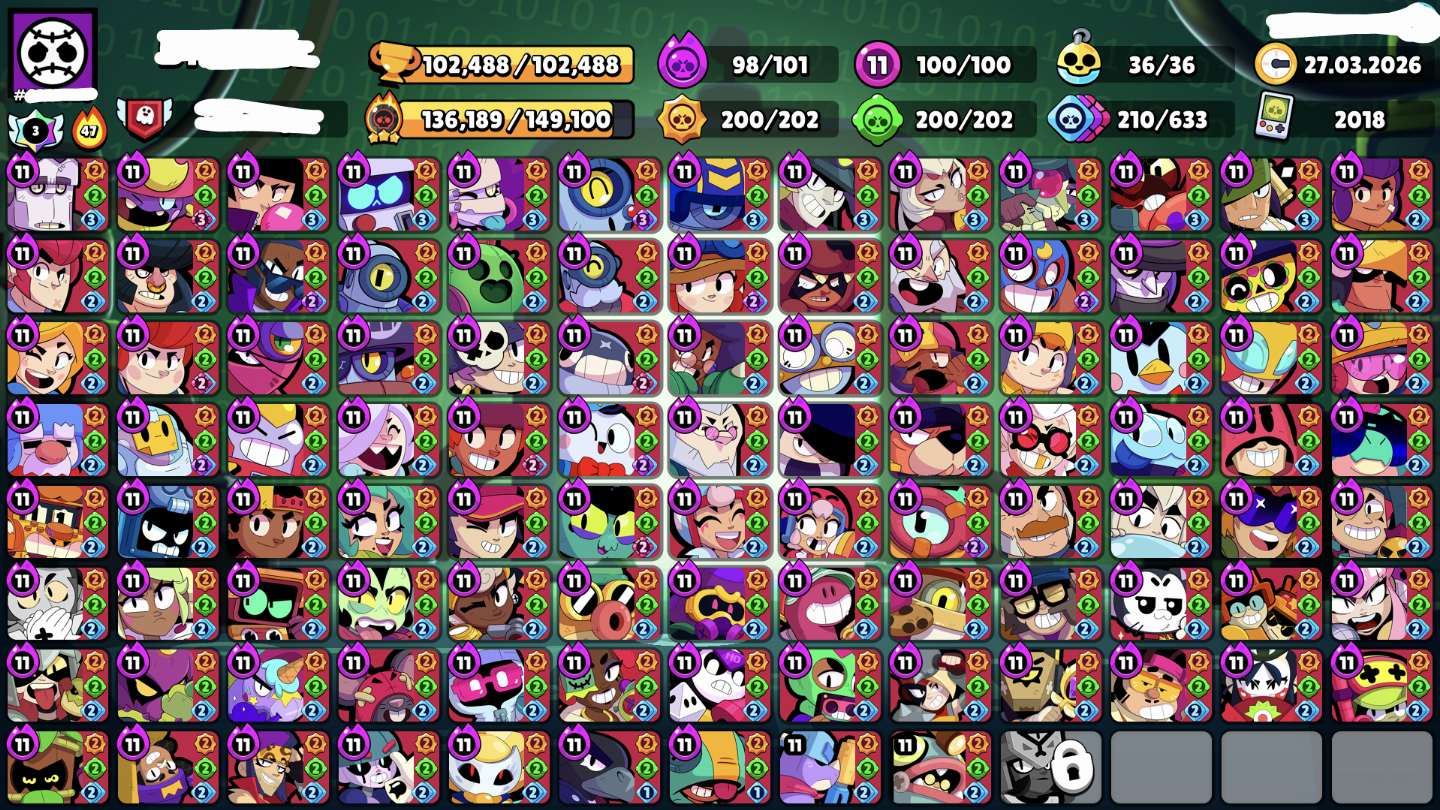 CONTA BRAWL STARS GLOBAL FULL ACESSO + SKINS RARAS