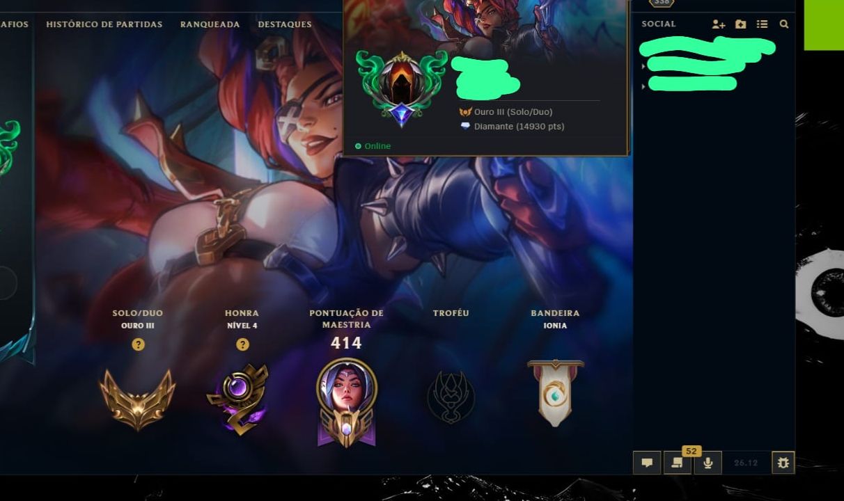 LoL | 101 Skins LoL | Nível 338 | Ouro III,(PREÇO NEGOCIAVEL)