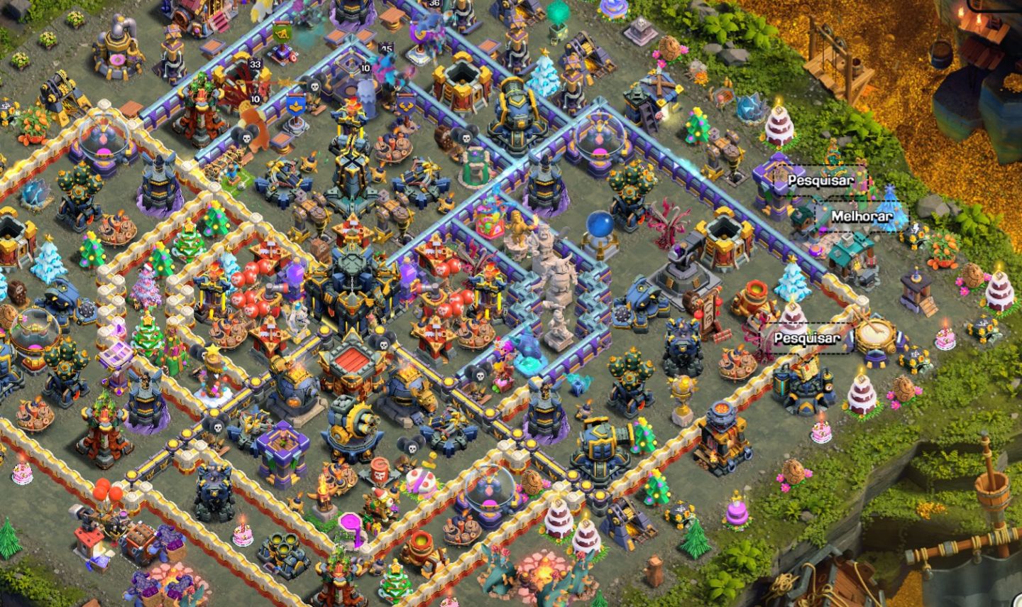 Conta de Clash of clans, dentro de vila 17 bem upada