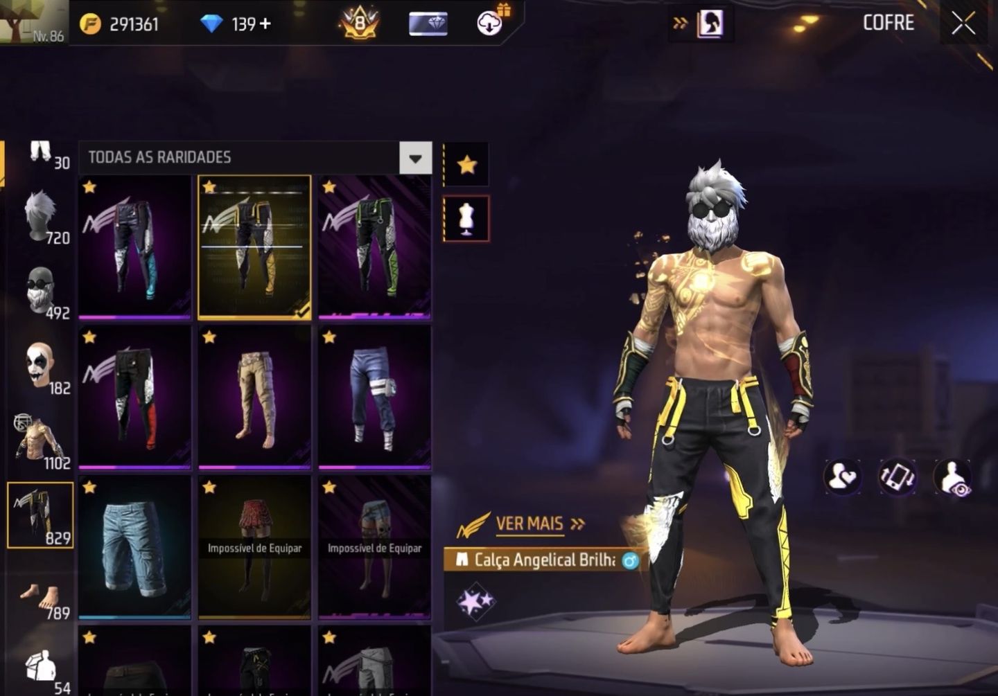 CONTA FREE FIRE +1000 peitorais E + de 15 mil reais gastos EXTREMAMENTE GEMADA