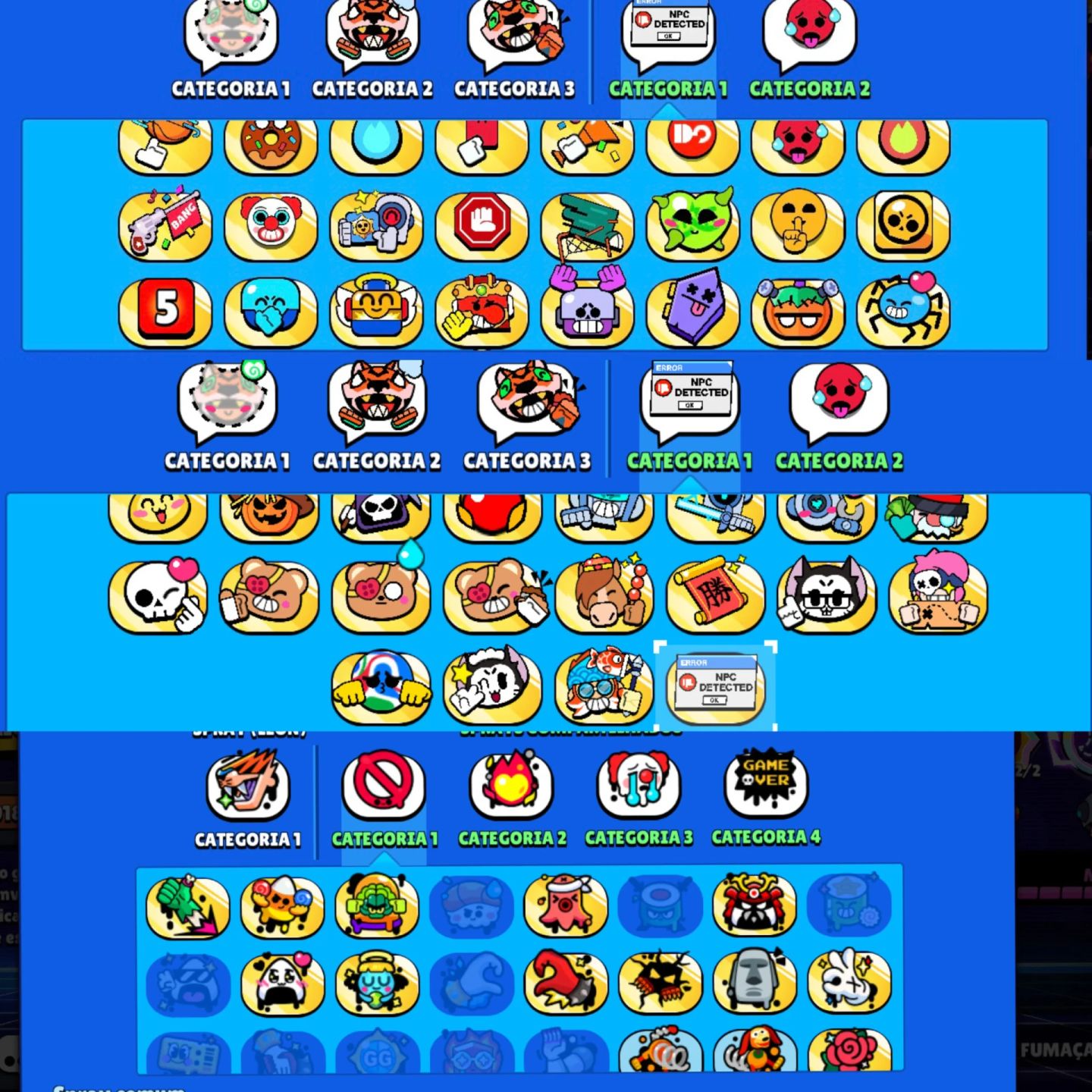 TODOS OS BRAWLERS, 2019, 250 SKINS, 33 FULL
