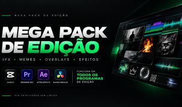 MEGA PACK EDIÇÃO | SFX + MEMES + OVERLAYS + EFEITOS | CAPCUT, AE, PREMIERE E ETC