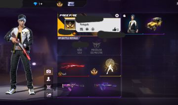 CONTA FF COM ARMA EVO + GROZA DO SASUKE + EMOTE RARO + JIPER DOURADO (SEU EMAIL)