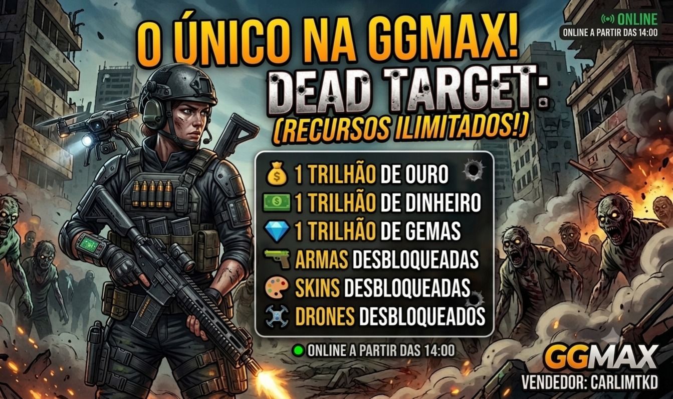 CONTAS DEAD TARGET: RECURSOS ILIMITADOS + TUDO DESBLOQUEADO | O ÚNICO NO SITE!
