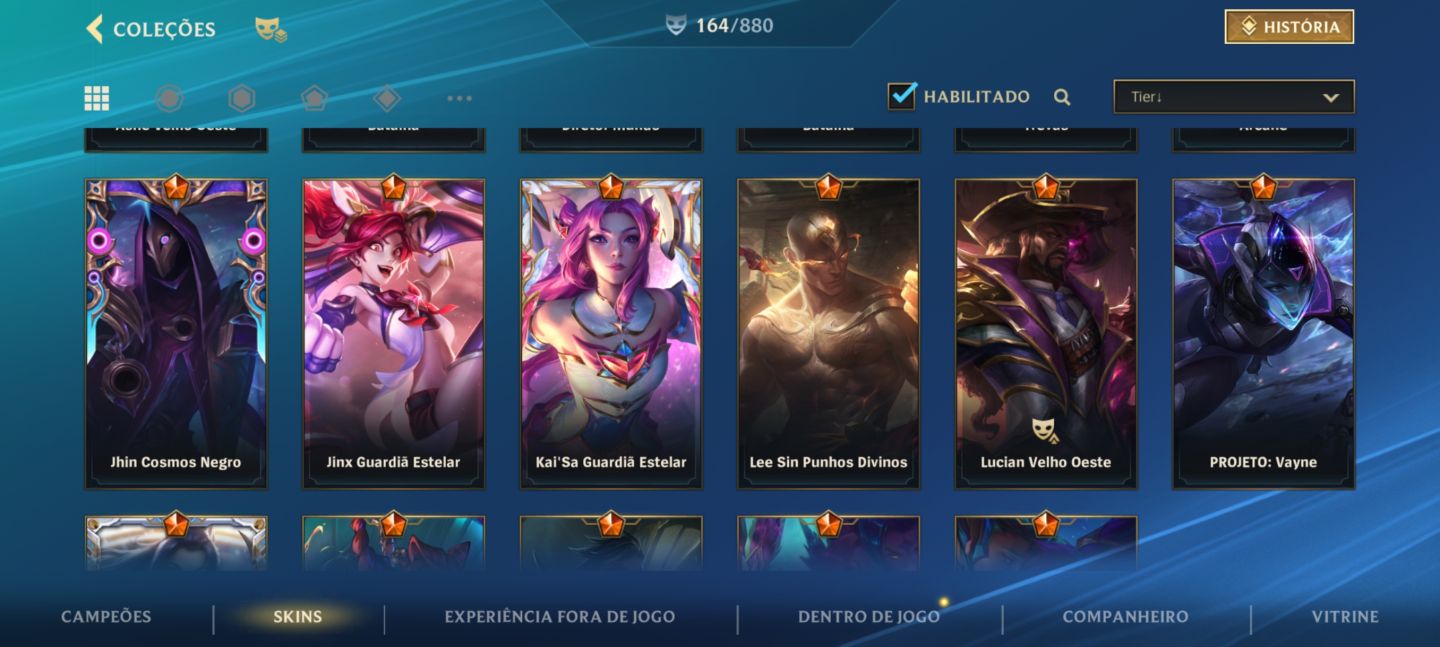 Conta main ADC! Muitas Skins!