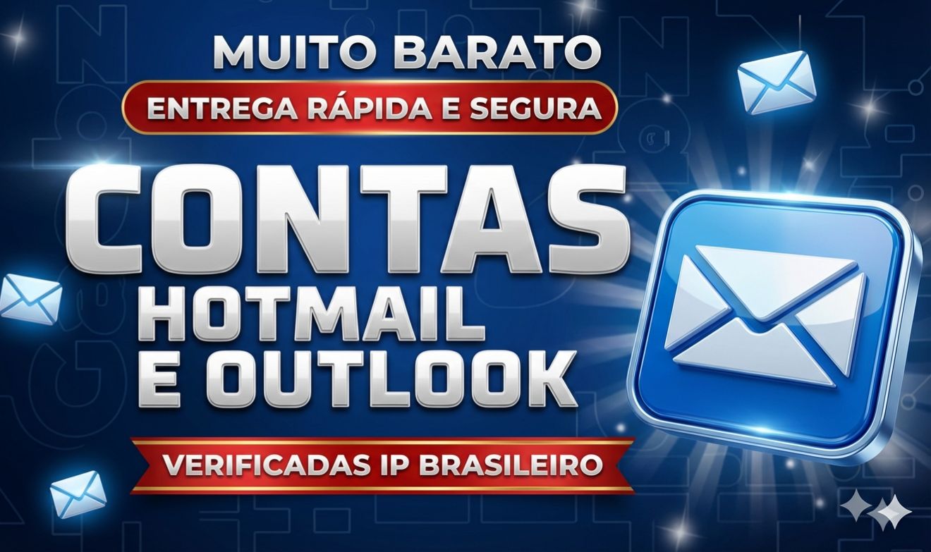 CONTAS EMAIL OUTLOOK/HOTMAIL NOVAS IP BR BARATO