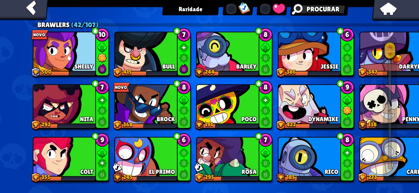 CONTA BRAWL STARS 10k troféu 42 personagens incluindo lendários