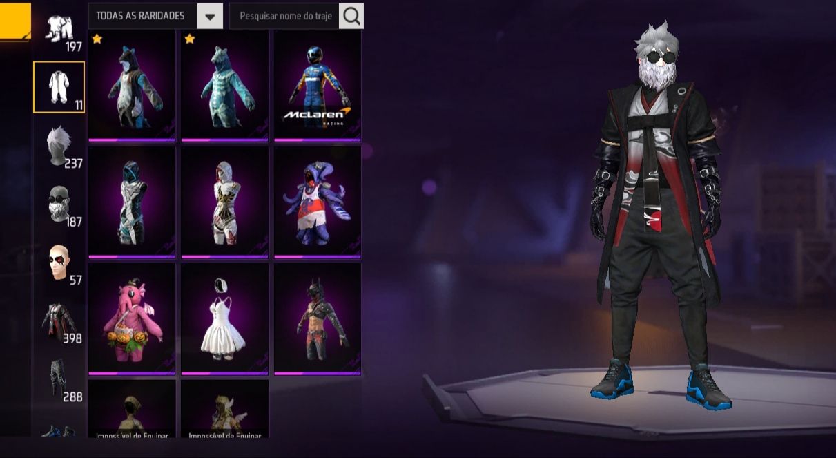 Conta Free Fire Gemada Angelical Passes Antigos Skins Raras