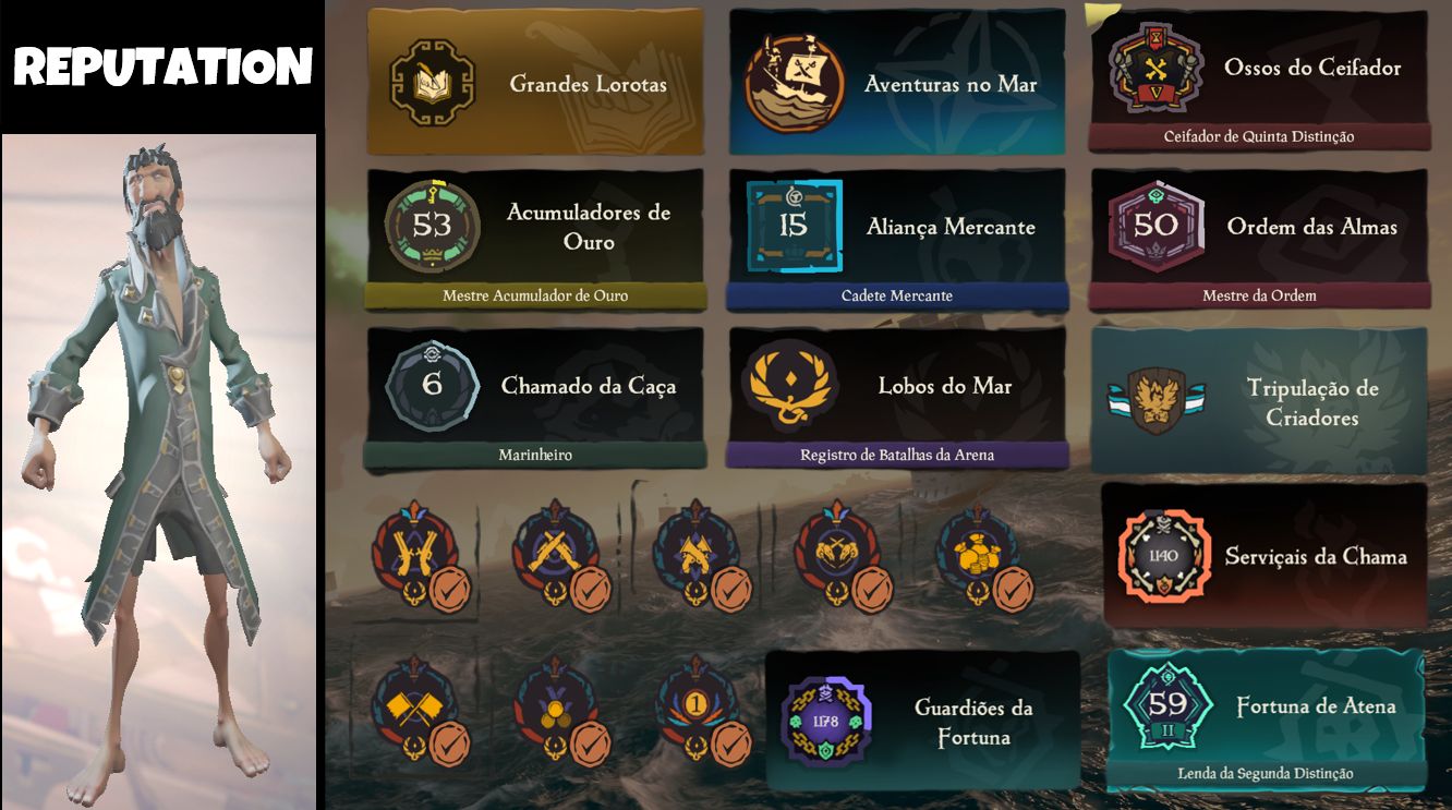 CONTA SEA OF THIEVES ARENA | 2300+ PVP | ITENS RAROS E EXCLUSIVOS