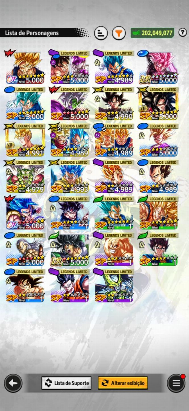CONTA AVANÇADA COM O NOVO GOGETA ULTRA 12*, BROLY LR 8*, GOKU BLACK LR 14*