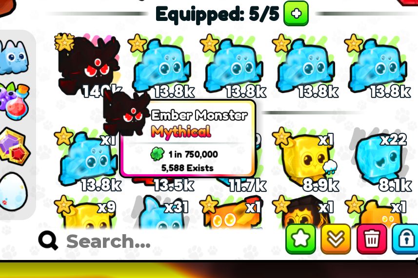 Pet universe 10k+ Dano pet / Ember Monster / Black dragon / Ruby Majesty
