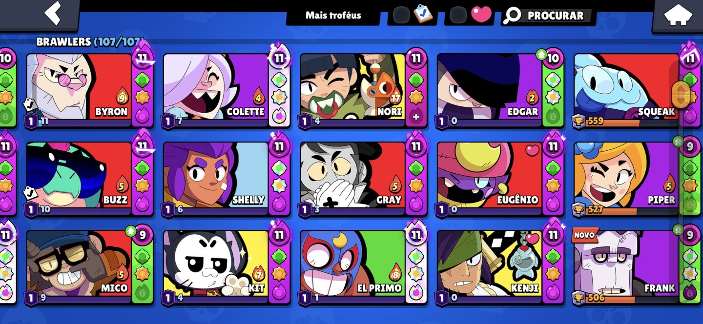 Conta com todos os Brawlers, muitas Skins + Conta Clash royale