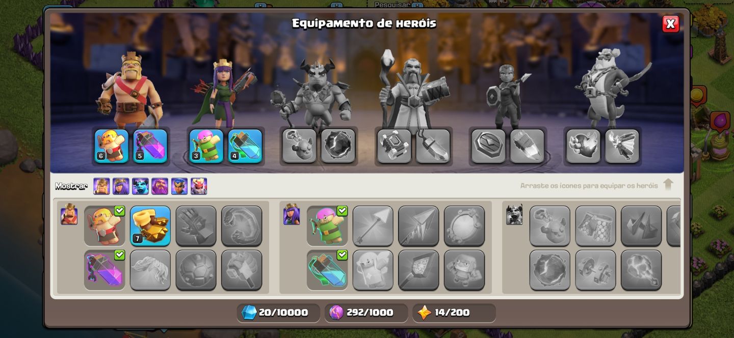 Conta guest (convidado) Clash of clans cv8 no início