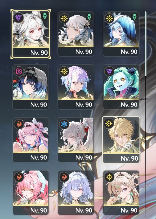 Conta de wuthering waves lvl 80