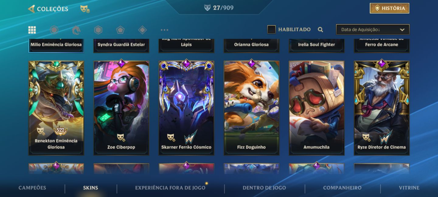 Conta wild Rift atualmente mestre